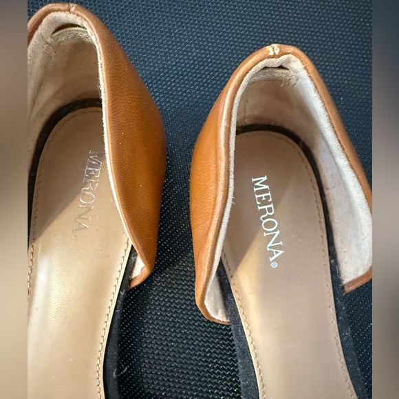 🥿 Merona Pointed Toe Flats Brown/Black - Size 8 - Picture 3 of 5